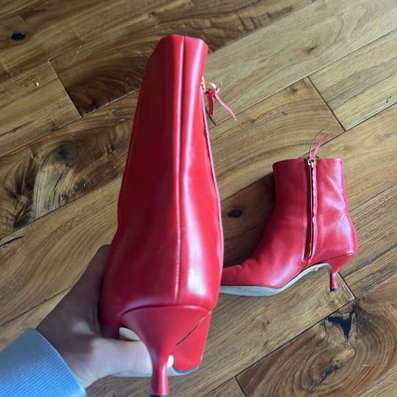 Cavallini made in Italy red leather bootie. - Picture 4 of 6